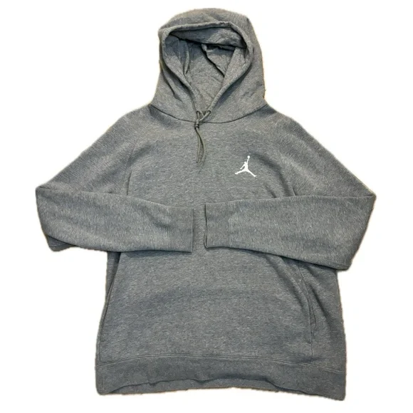 Air Jordan Grey Hoodie Size Large - Picture 1 of 8
